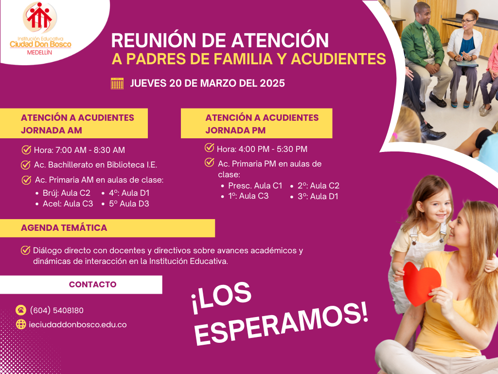 Reunión de atención a padres.